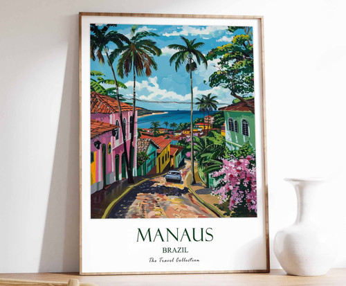 5_Manaus Print, Manaus Travel Poster, Brazil Travel Print, Tropical Decor, Botan
