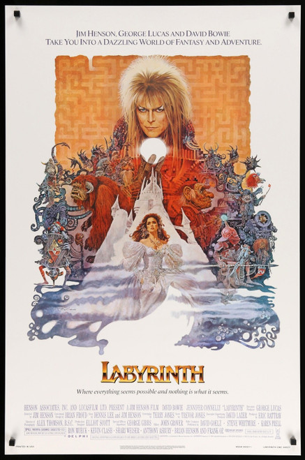 LABYRINTH (1986) 3 Poster Canvas Movie Film Print A0 A1 A2 A3 A4 A5 A6 Art Wall