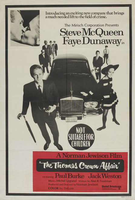 The Thomas Crown Affair (1968)_2 Poster Canvas Movie Film Print A0 A1 A2 A3 A4 A