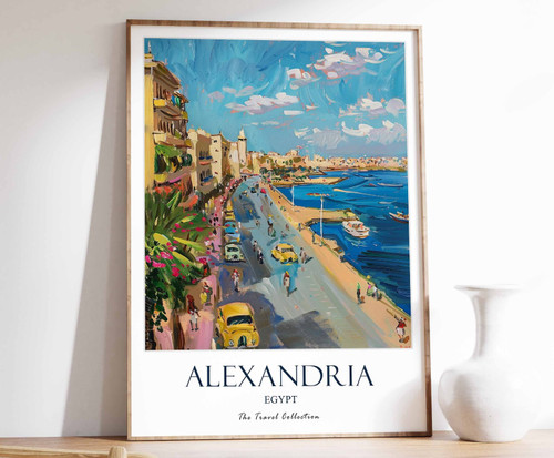 5_Alexandria Print, Alexandria Travel Poster, Egypt Print, Islamic Decor, Gift f
