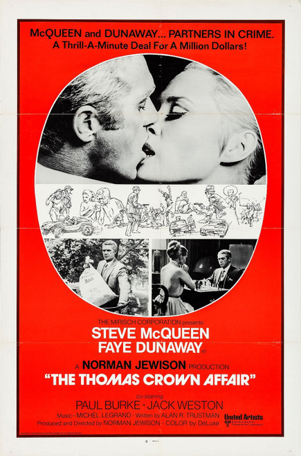 The Thomas Crown Affair (1968)_1 Poster Canvas Movie Film Print A0 A1 A2 A3 A4 A