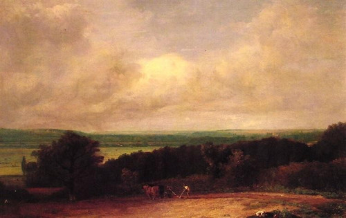 landscape-ploughing-scene-in-suffolk-1814 Poster Canvas Movie Film Print A0 A1 A