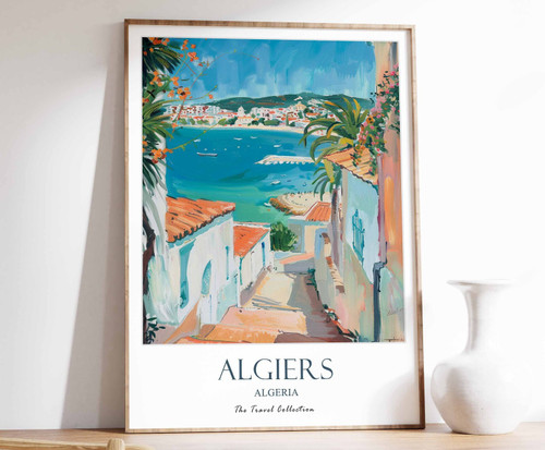 5_Algiers Print, Algiers Travel Poster, Algeria Travel Print, Islamic Decor, Gif