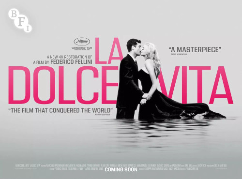 La Dolce Vita (1960)_4 Poster Canvas Movie Film Print A0 A1 A2 A3 A4 A5 A6 Art W Poster Canvas iconic design