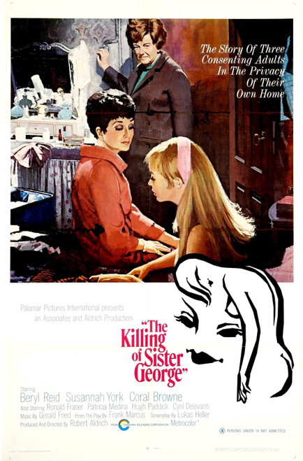 Killing of Sister George Poster Canvas Movie Film Print A0 A1 A2 A3 A4 A5 A6 Art W Poster Canvas iconic design