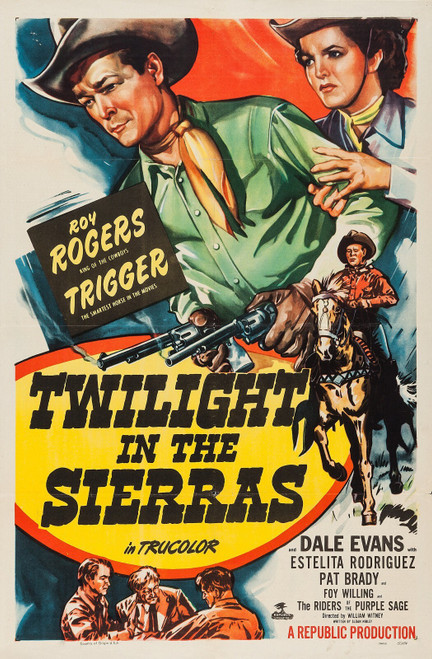 Twilight in the Sierras (1950)_1 Poster Canvas Movie Film Print A0 A1 A2 A3 A4 A