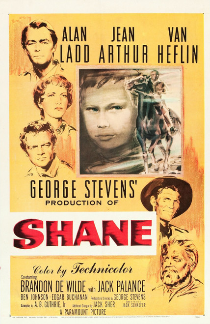 Shane (1953)_0 Poster Canvas Movie Film Print A0 A1 A2 A3 A4 A5 A6 Art Wall Deco
