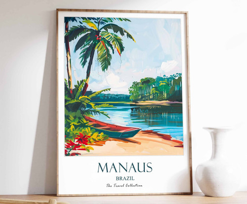 4_Manaus Print, Manaus Travel Poster, Brazil Travel Print, Tropical Decor, Botan