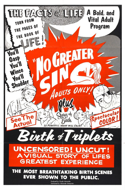 No Greater Sin 01 Poster Canvas Movie Film Print A0 A1 A2 A3 A4 A5 A6 Art Wall D