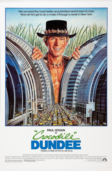 Crocodile Dundee (1986)_1 Movie Film Poster Canvas iconic design