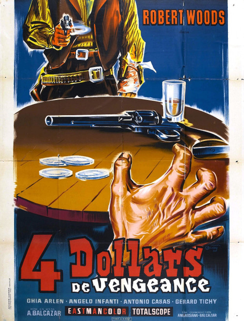 Four Dollars For Vengeance 01 Poster Canvas Movie Film Print A0 A1 A2 A3 A4 A5 A