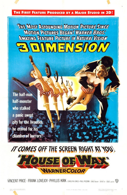 House Of Wax 1953 02 Poster Canvas Movie Film Print A0 A1 A2 A3 A4 A5 A6 Art Wal