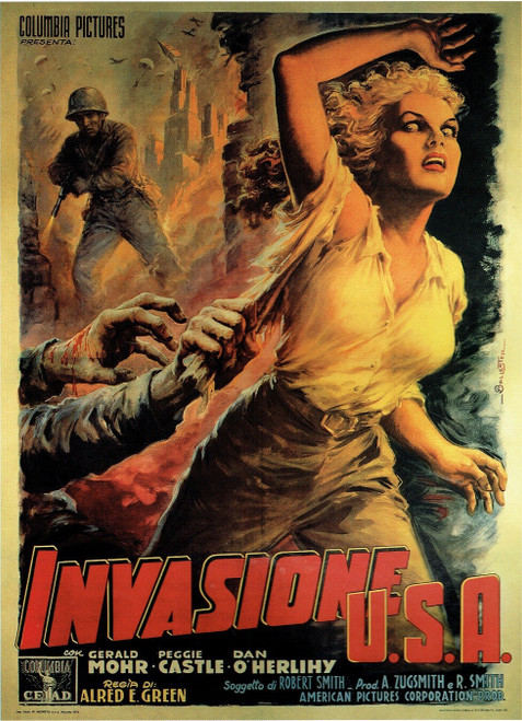 Invasion USA -Italian 1952 small Poster Canvas Movie Film Print A0 A1 A2 A3 A4 A