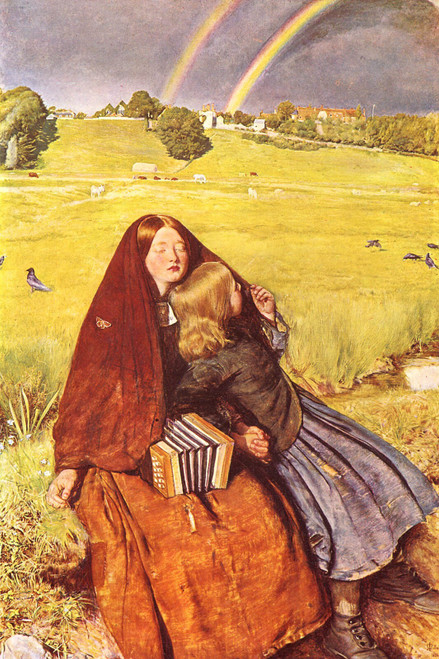 Millais-Blind_Girl Poster Canvas Movie Film Print A0 A1 A2 A3 A4 A5 A6 Art Wall