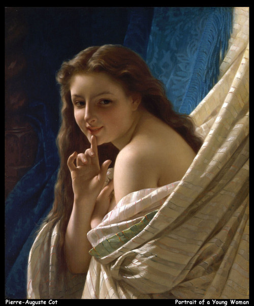 pierre-auguste-cot--portrait-of-a-young-woman_11117851954_o(1) Poster Canvas Mov