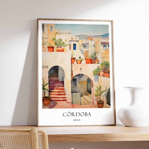 4_Córdoba poster, Spain poster, Andalusia Poster, Mediterranean Poster, Historic