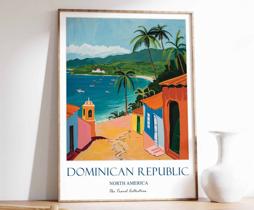 4_Dominican Republic Print, Dominican Republic Travel Poster, Caribbean Print, F