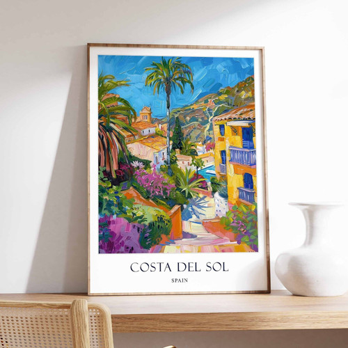 4_Costa Del Sol Poster, Spain Poster, Andalusia Poster, Mediterranean Poster, Eu