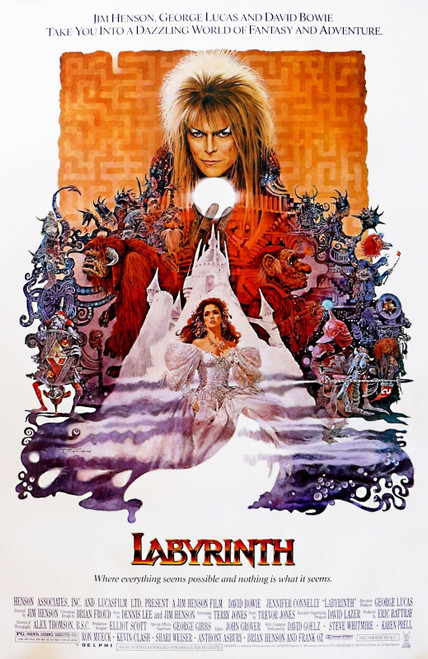 LABYRINTH (1986) 1 Poster Canvas Movie Film Print A0 A1 A2 A3 A4 A5 A6 Art Wall