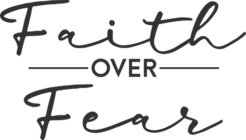 Faith over fear (2) Poster Canvas Movie Film Print A0 A1 A2 A3 A4 A5 A6 Art Wall