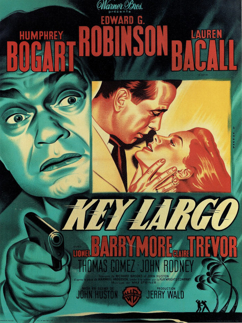 Key Largo - French -1948 Poster Canvas Movie Film Print A0 A1 A2 A3 A4 A5 A6 Art