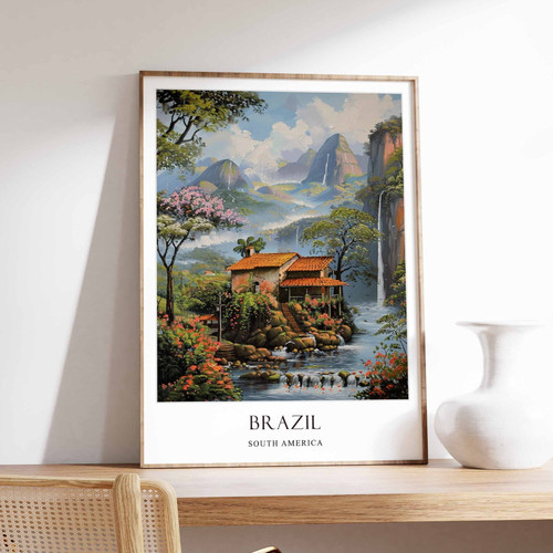 4_Brazil Poster, Home Decor, Travel Art, South American Wall Art, South America