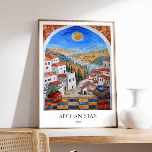 14_Afghanistan Poster, Islamic Decor, Islamic Art, Middle Eastern Art, Afghanist
