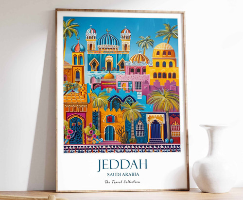 4_Jeddah Print, Jeddah Travel Poster, Saudi Arabia Poster, Islamic Decor, Middle