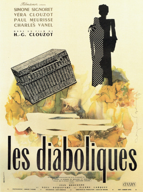 Le Diaboliques- French- 1955 Poster Canvas Movie Film Print A0 A1 A2 A3 A4 A5 A6
