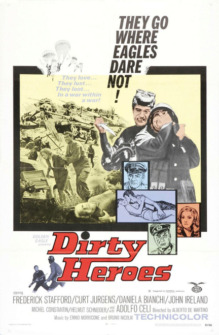 Dirty Heroes (1970)_0 Movie Film Poster Canvas iconic design