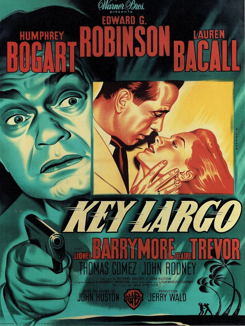 Key Largo - French -1948 small Poster Canvas Movie Film Print A0 A1 A2 A3 A4 A5