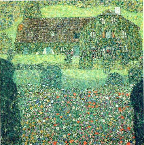 Forester's House in Weissenbach I -Klimt 1914 Poster Canvas Movie Film Print A0