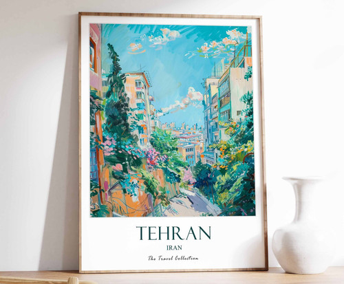 4_Tehran Print, Tehran Travel Poster, Middle East Travel Print, Islamic Decor, G