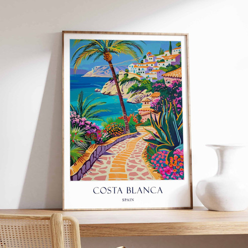 4_Costa Blanca Poster, Spain Poster, Beach Poster, Mediterranean Poster, Coastal