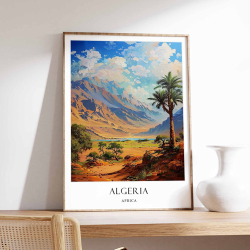 1_Algeria Poster, Islamic Decor, Islamic Art, Middle Eastern Art, Algeria Gift,