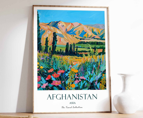 1_Afghanistan Travel Print, Vintage Afghan Art Poster, Kabul Print, Islamic Deco