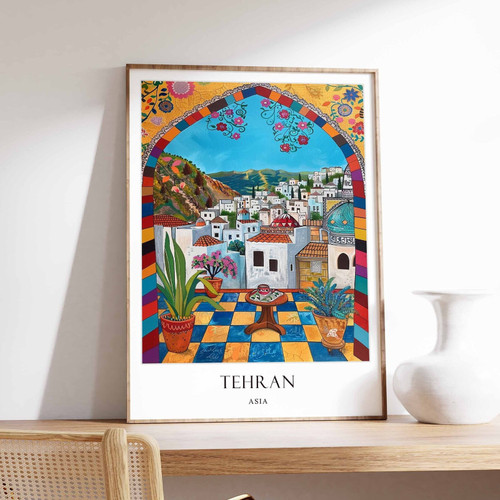 4_Tehran Poster, Islamic Decor, Islamic Art, Middle Eastern Art, Tehran Gift, Te