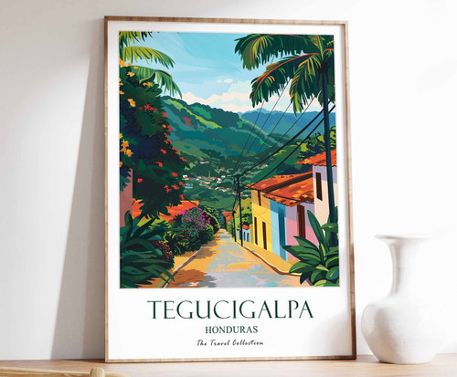 4_Tegucigalpa Print, Tegucigalpa Travel Poster, Honduras Travel Poster, Caribbea