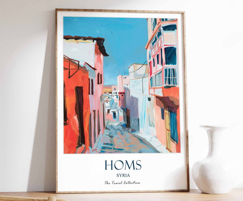 4_Homs Print, Homs Travel Poster, Middle East Travel Print, Islamic Decor, Gift