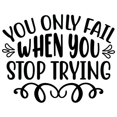 You Only Fail when You Stop Trying-01 (2) Poster Canvas Movie Film Print A0 A1 A