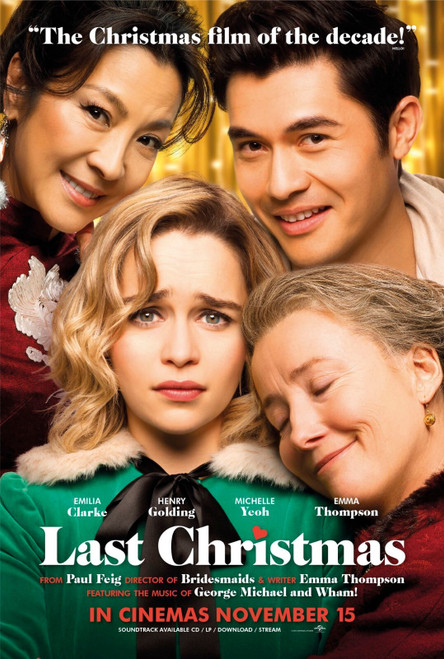 Last Christmas (2019)_3 Poster Canvas Movie Film Print A0 A1 A2 A3 A4 A5 A6 Art