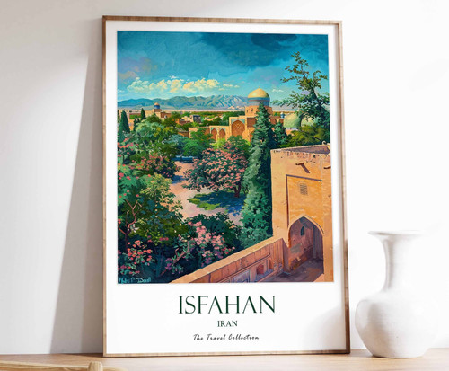 4_Isfahan Print, Isfahan Travel Poster, Middle East Travel Print, Islamic Decor,