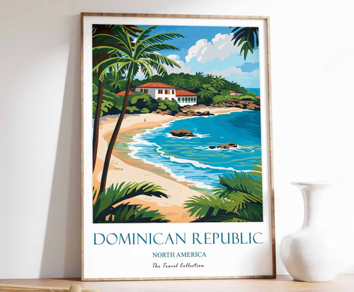 12_Dominican Republic Print, Dominican Republic Travel Poster, Caribbean Print,