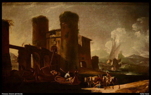 francesco-simonini-attributed--harbor-scene--jpb_15541981796_o(1) Poster Canvas
