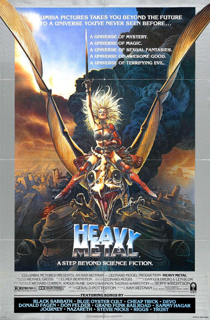 Heavy Metal 01 Poster Canvas Movie Film Print A0 A1 A2 A3 A4 A5 A6 Art Wall Deco