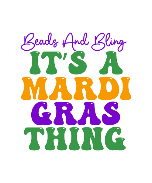 beads and bling its a mardi gras thing-01 Poster Canvas Movie Film Print A0 A1 A