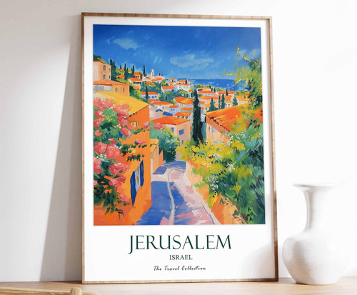 7_Jerusalem Print, Jerusalem Travel Poster, Israel Travel Poster, Middle Eastern