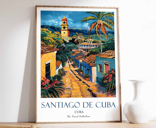 4_Santiago De Cuba Poster, Santiago De Cuba Travel Print, Cuba Travel Art, Tropi