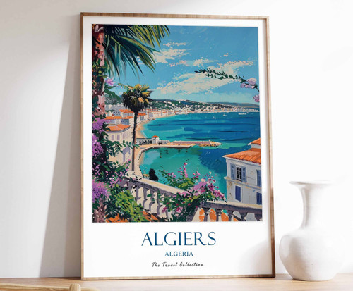 1_Algiers Print, Algiers Travel Poster, Algeria Travel Print, Islamic Decor, Gif