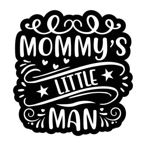 Mommy s Little Man Sticker Design-01 Poster Canvas Movie Film Print A0 A1 A2 A3